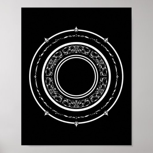 Magische Sigil (zegel) Sticker 4 Poster (Voorkant)