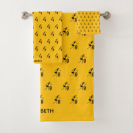 Magische, silhouet Inspirerend dansen Bad Handdoek