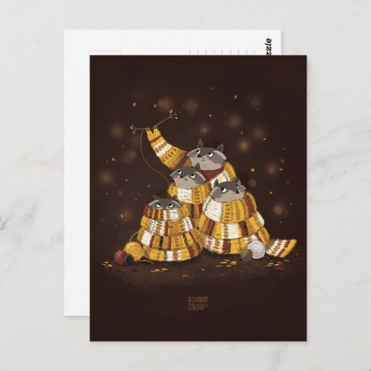 Magische sjaal van Alexandra Dikaia Briefkaart (Voorkant / Achterkant)