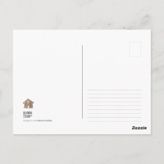 Magische sjaal van Alexandra Dikaia Briefkaart (Achterkant)