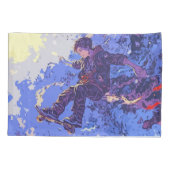 Magische Skateboard Ride - Skateboarder Kussensloop (Achterkant)