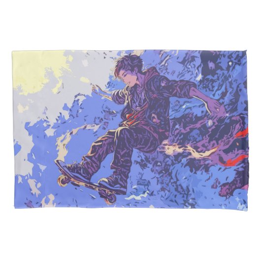 Magische Skateboard Ride - Skateboarder Kussensloop (Voorkant)