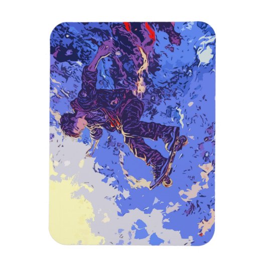 Magische Skateboard Ride - Skateboarder Magneet (Verticaal)