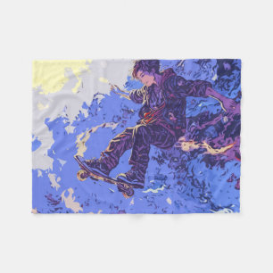 Magische Skateboardrit - Skateboarder Fleece Deken