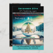 Magische Sneeuwachtige Bol Boom Jaarlijks Kerstfee Kaart (Voorkant / Achterkant)