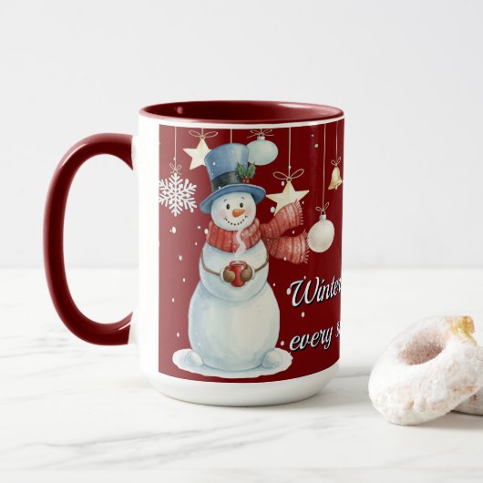 Magische Sneeuwman Bevroren Mok (Met donut)