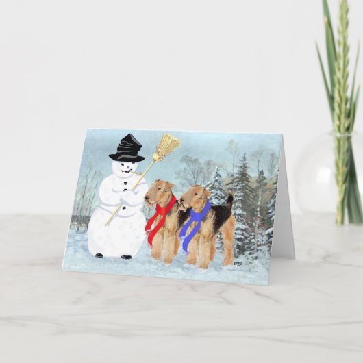 Magische Sneeuwman Feestdagen Kaart (Voorkant)