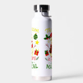 Magische Sneeuwman Kerst Cozy Kerstsport Kado Waterfles (Links)