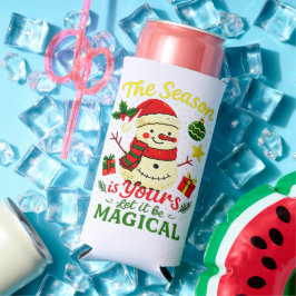 Magische Sneeuwman Kerst Cozy Vakantie Sporten Cad Seltzer Blikjeskoeler