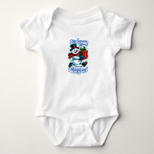 Magische Sneeuwman Kerst Cute Festief Romper