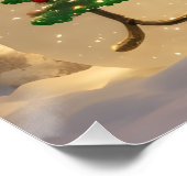 Magische Sneeuwman Kerstverlichting Perfect Poster (Hoek)
