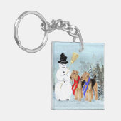 Magische Sneeuwman Sleutelhanger (Voorkant Links)