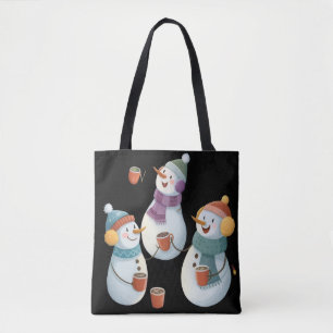 Magische Sneeuwmannen Winter Nacht – Gezellige Ker Tote Bag