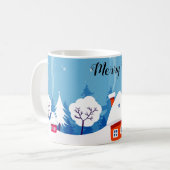 Magische sneeuwscooters koffiemok (Voorkant links)