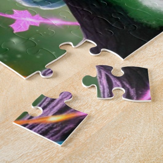 Magische sneeuwuil in de boom legpuzzel (Zijkant)