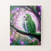 Magische sneeuwuil in de boom legpuzzel (Verticaal)