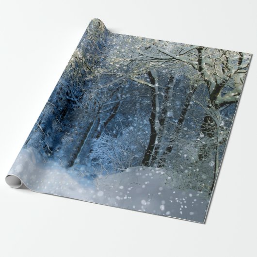 Magische sneeuwwitwondergrond — Verpakkingspapier Cadeaupapier (Uitgerold)