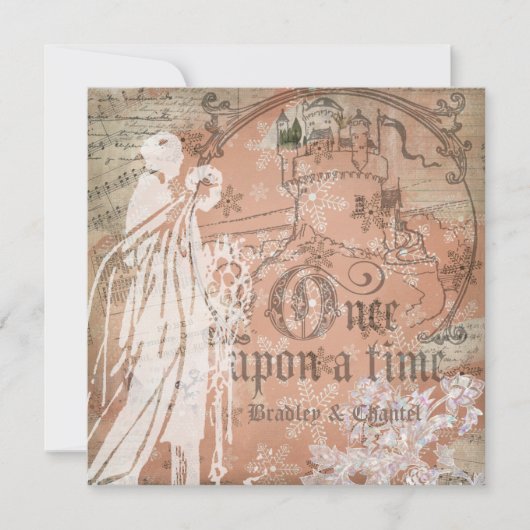 Magische Snowflake eenmaal op een uitnodiging van  (Voorkant)