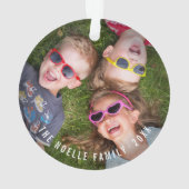 Magische Snowflakes Fairy Princess Kerstfoto Ornament (achterkant)