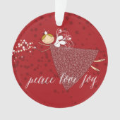 Magische Snowflakes Fairy Princess Kerstfoto Ornament (voorkant)