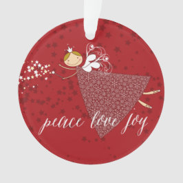 Magische Snowflakes Fairy Princess Kerstfoto Ornament