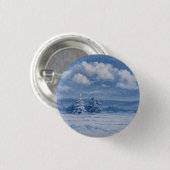 Magische Snowy Forest Christmas Button (Voorkant /achterkant)