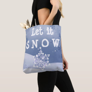 Magische Snowy Wonderland laat het sneeuwen Tote Bag