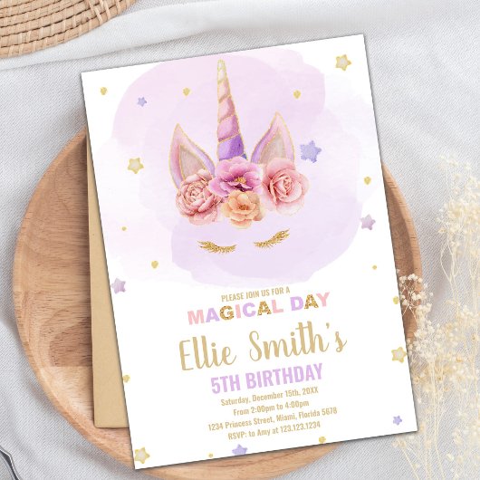 Magische Sparkle Party Theme voor meisjes Kaart