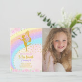 Magische Sparkle Party voor meisjes Kaart (Staand voorkant)