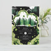 Magische Sparkling Woodland Verjaardag Kaart (Staand voorkant)