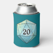 Magische sparkly d20 dobbelstenen blikjeskoeler (Blikje Achterkant)