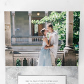 Magische Sparkly Silver Sneeuwvlokken 3-foto Drieluik Wenskaart (Binnenzijde eerst)