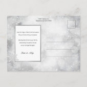 Magische Sparkly Silver Sneeuwvlokken 3-foto Feestdagenkaart (Achterkant)