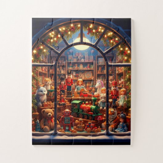 Magische Speelgoedwinkel met Kerstmis Legpuzzel (Verticaal)