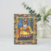 MAGISCHE SPELLEN EN HALLOEEN HOOTS, OWL WIZARD FEESTDAGENKAART (Staand voorkant)