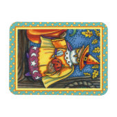 MAGISCHE SPELLEN EN HALLOEEN HOOTS, OWL WIZARD MAGNEET (Horizontaal)