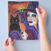 Magische spelletje heks en kat van Renee Lavoie Flyer (Hand)