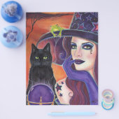 Magische spelletje heks en kat van Renee Lavoie Flyer (Enkel)