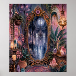 Magische Spiegelportaal Griezeldanszaal Whimsigoth Poster
