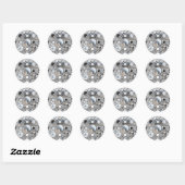 Magische spiegels ronde sticker (Vel)