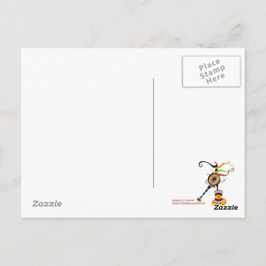 Magische spoelen briefkaart (Achterkant)