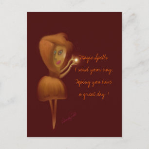 Magische spoelen briefkaart