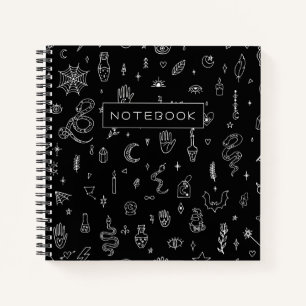 Magische Spooky Witchy Dingen En Symbolen Notitieboek