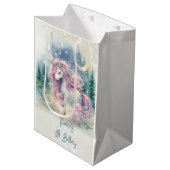 Magische sprankelende grillige eenhoorn kinderen v medium cadeauzakje (Voorkant Gekanteld)