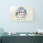 Magische sprankelende grillige eenhoorn kinderen v spandoek (Beurs)