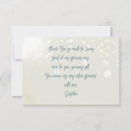 Magische sprankelende wonderbaarlijke eenhoorn kin bedankkaart