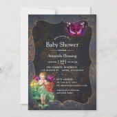 Magische Sprekende Fee Vintage Baby Shower Magnetische Uitnodiging (Voorkant)