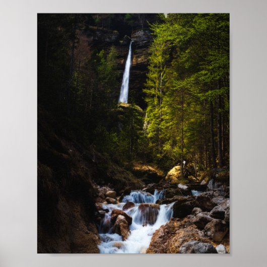 Magische sprookje bij waterval Peričnik, Slovenië Poster (Voorkant)