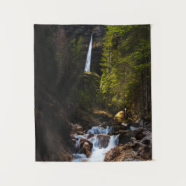 Magische sprookje bij waterval Peričnik, Slovenië Wandkleed