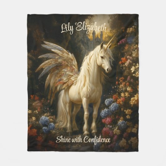 magische sprookje Pegasus Nursery Fleece Deken (Voorkant)